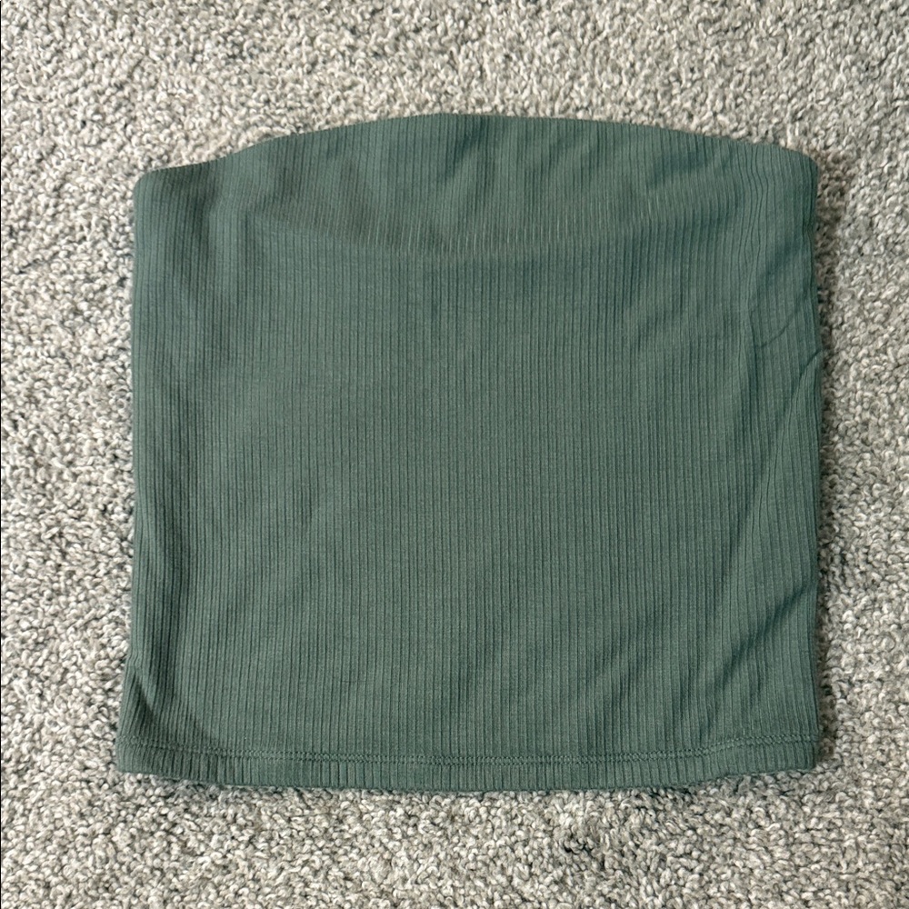 American Eagle Outfitters Soft & Sexy Ribbed Top in Dark Green